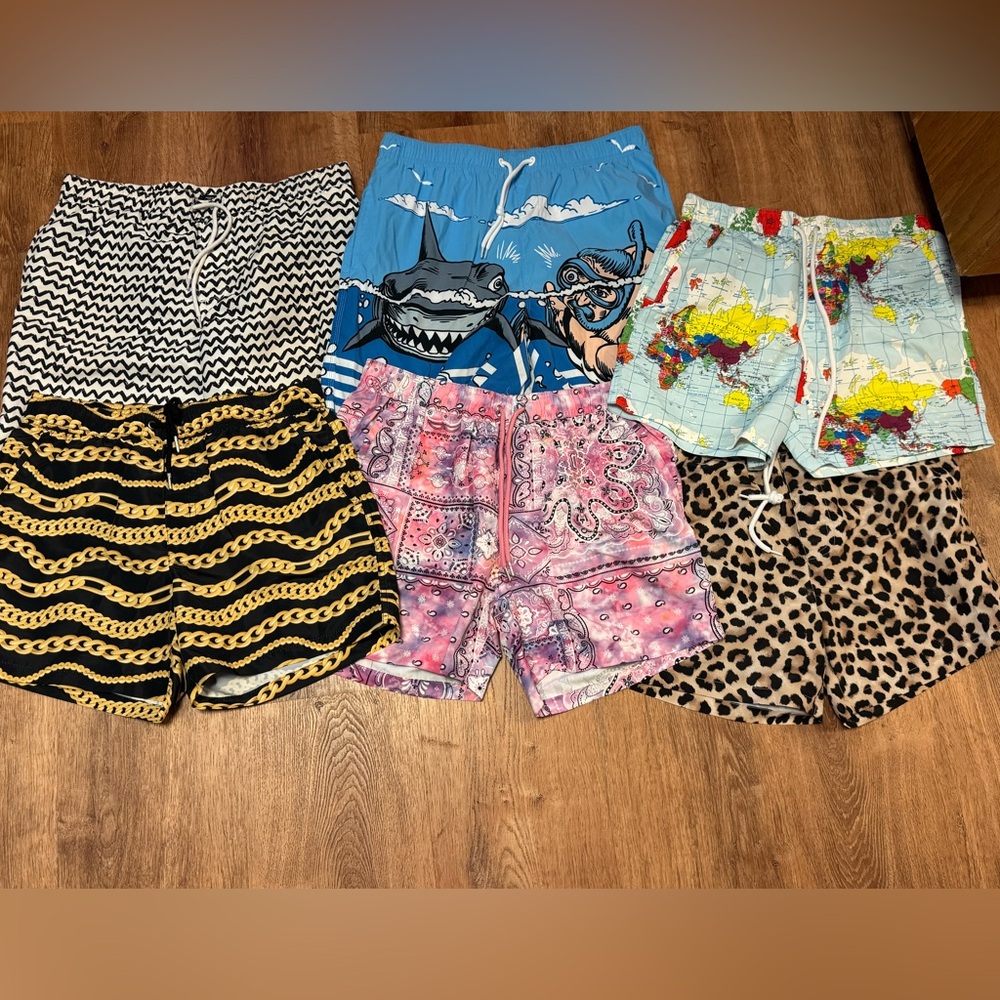 Mens Swim Shorts Lot 6 pairs